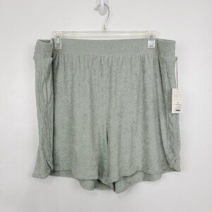 A New Day Green Terry Cloth Casual Lounge Shorts NWT NEW Size 2X